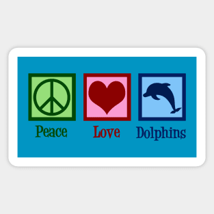 Peace Love Dolphins Sticker